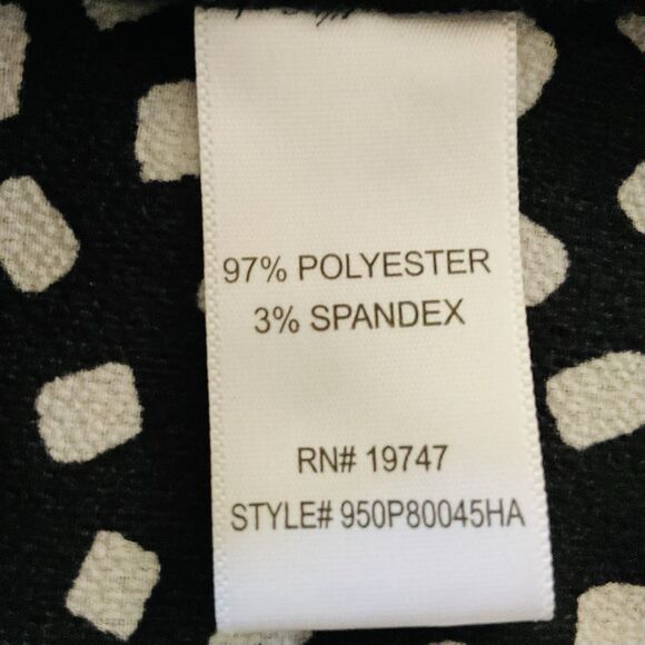 Counterparts Women's Tie Neck Long Sleeve Printed Chiffon Mesh Top Size L - Picture 8 of 9